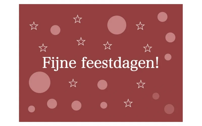 Kerstkaart Fijne Feestdagen!