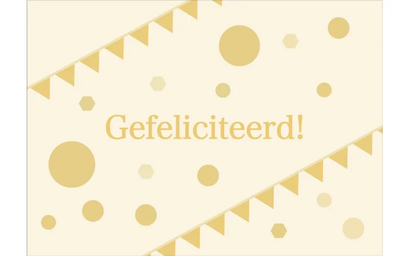 Verjaardagskaart Gefeliciteerd Geel
