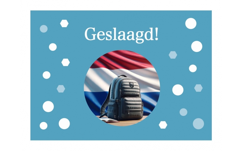 Geslaagd kaartje - Afgestudeerd